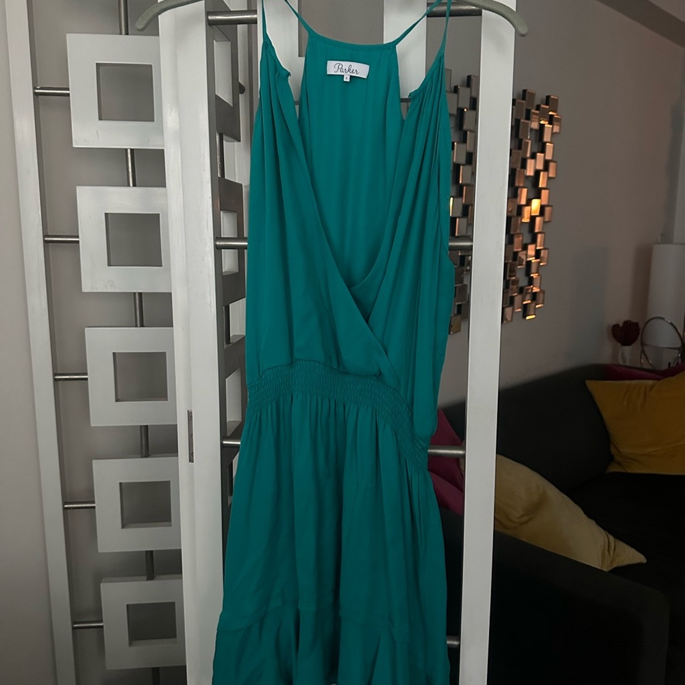 Silk turquoise dress